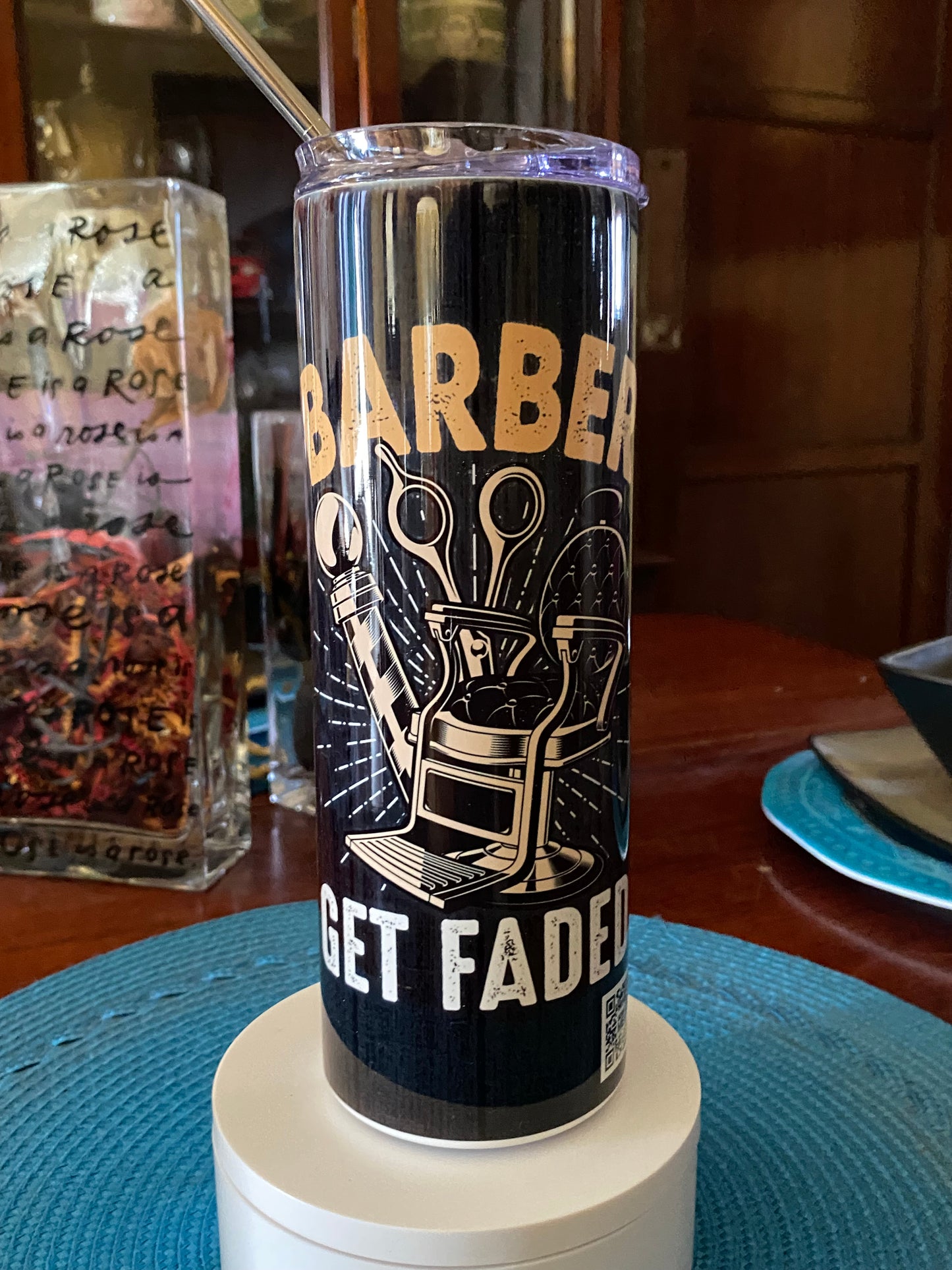 Barber Shop Get Faded tumbler