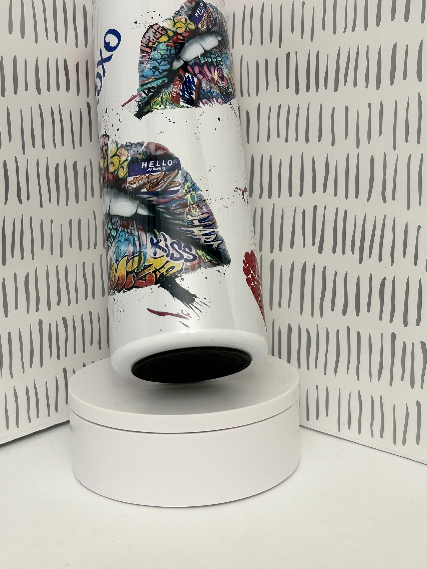 Lips and Love -white tumbler 20oz
