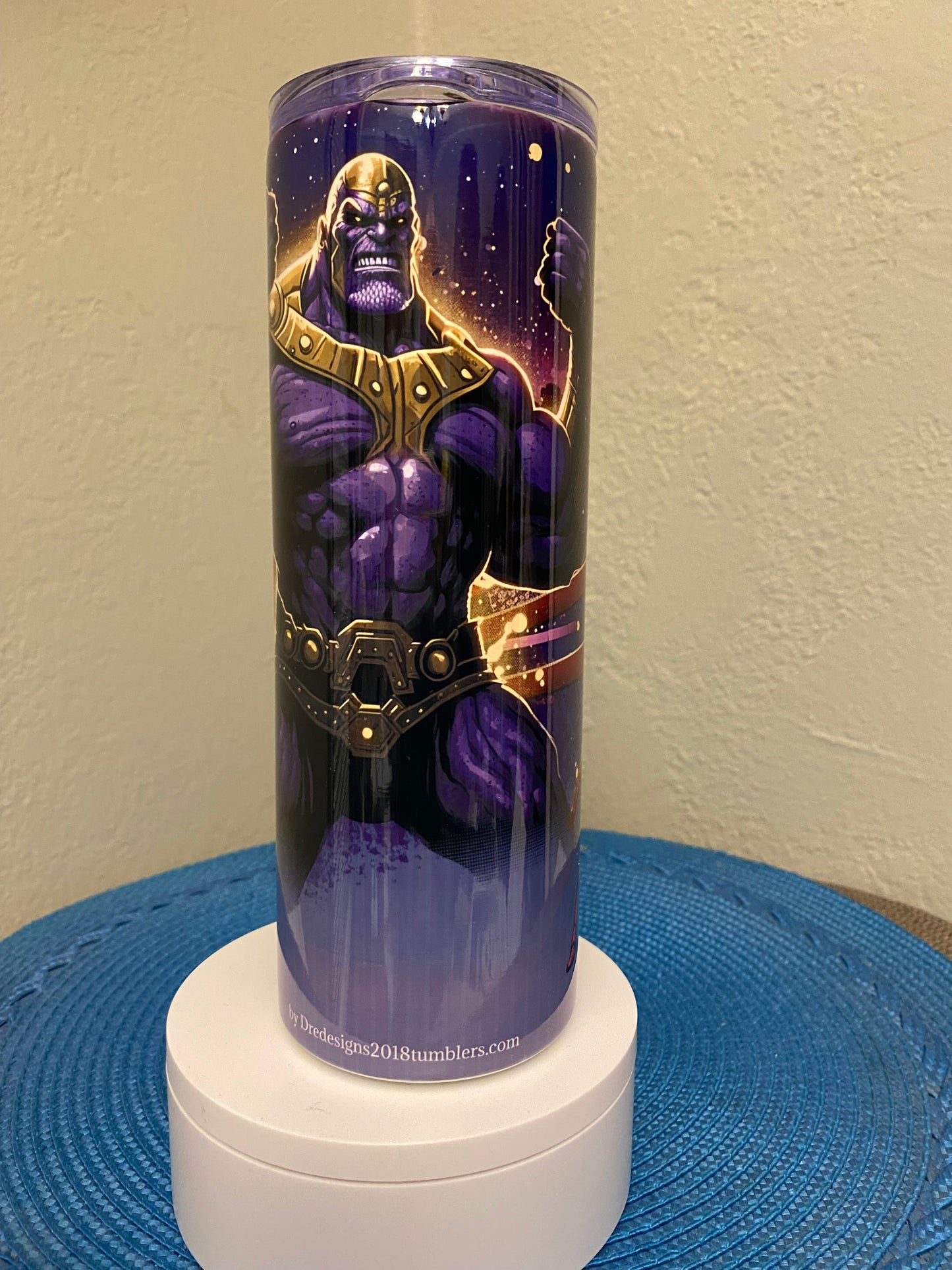 Thanos with Super hero friends tumbler