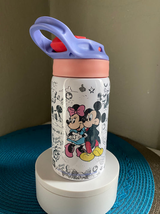 Minnie and Mickey kids water bottle