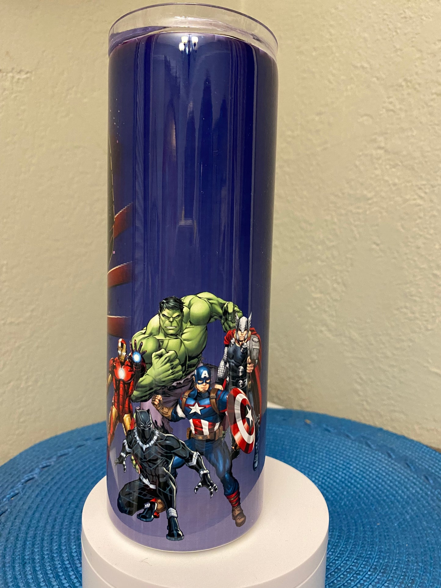 Thanos with Super hero friends tumbler